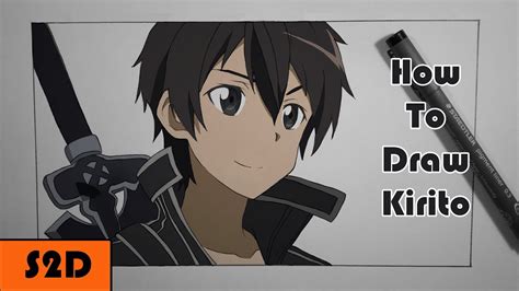 How To Draw Kirito From Sword Art Online Youtube