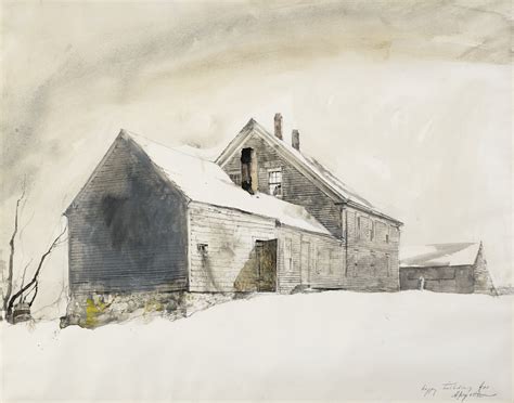 Andrew Wyeth 1917 2009 Olsons In The Snow Christies