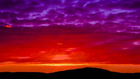 Red Sunset Sky Time Lapse Mountains Stock Footage Video 100 Royalty