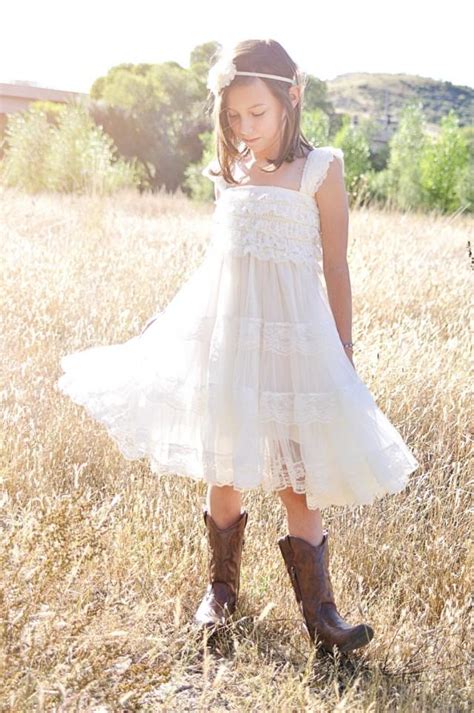 Ivory Flower Girl Dress Ivory Lace Baby Doll Dress Rustic