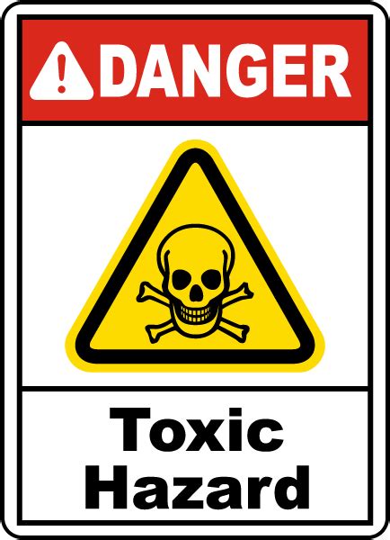Hazard signs and labels from compliancesigns.com can help prevent costly injuries and downtime. Danger Toxic Hazard Sign G4881 - by SafetySign.com