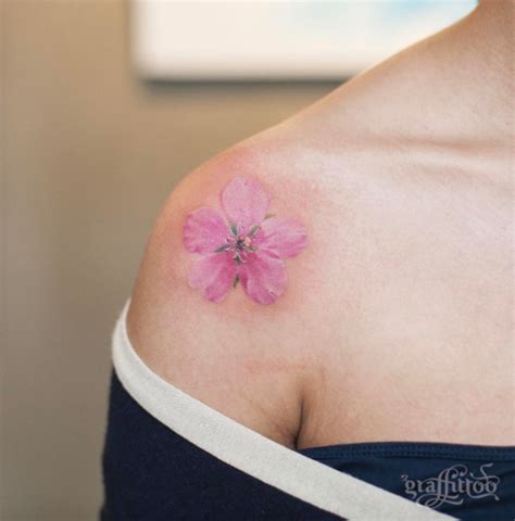 Pink Flower Tattoo Inkstylemag 그림 아트 디자인