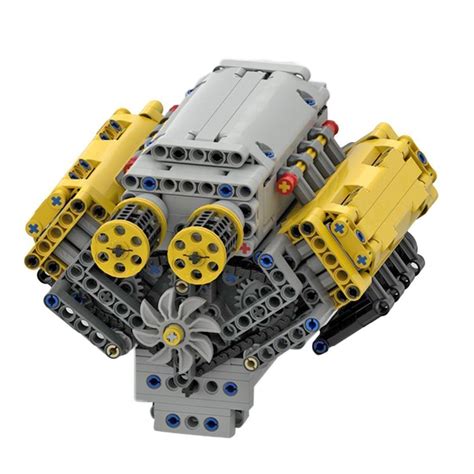 770pcs Moc 54607 Dynamic Version V8 Engine Building Blocks Letbricks