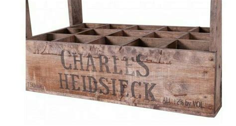 15 Bottle French Large Vintage Wood Wine Champagne Crate