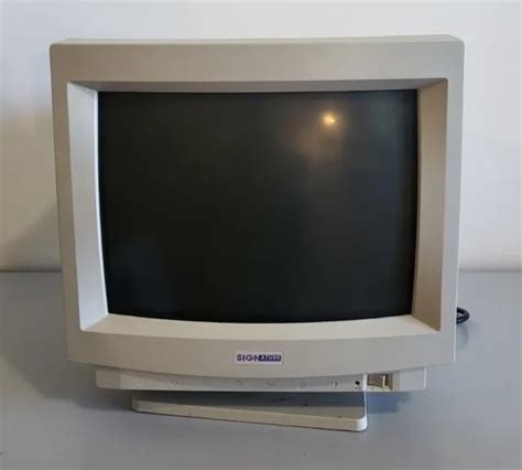 Signature Non Interlaced Vintage Retro Crt Monitor Hz Working Vga Connection Picclick