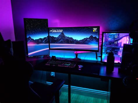 Gamer Setup Gaming Room Setup Pc Setup Simple Computer Desk Bedroom