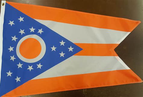 Blue And Orange Ohio Flag Betsy Ross Ameriflag