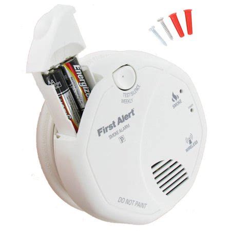 Kidde 29hd battery powered optical smoke alarm with hush feature. First Alert Wireless Interconnect Battery Operated Smoke ...