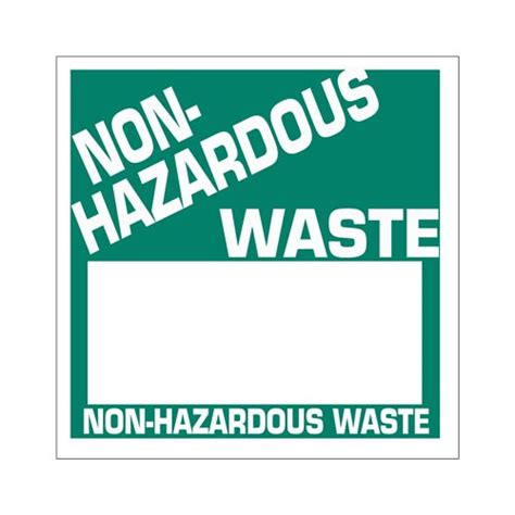 Non Hazardous Waste Label Blank Imprint Panel Pin Feed Continuous