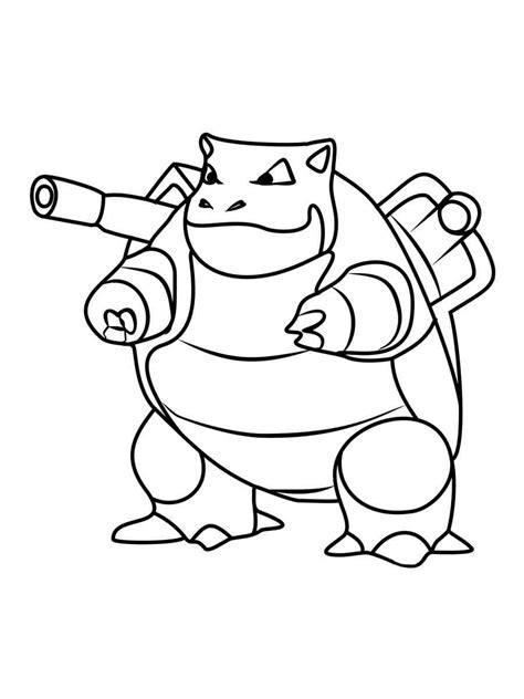 Pokemon Blastoise Coloring Pages Free Printable