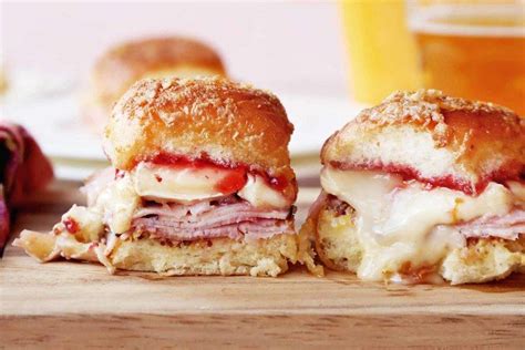 Mini Baked Ham And Brie Sandwiches Recipes Go Bold With Butter Recipe Baked Ham Brie