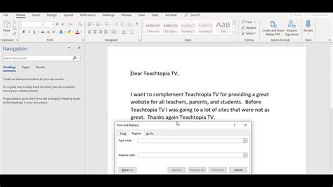 How To Use Find And Replace In Microsoft Word The Find And Replace
