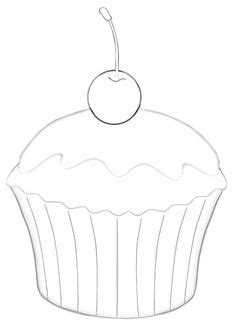 The download is a.png transparent file. Pretty Cupcake Coloring Page | Free Printable Coloring ...