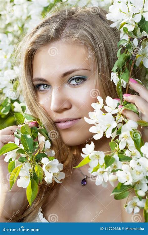 Beautiful Girl With Long Hair Stock Photo Image Of Close Happy 14729338