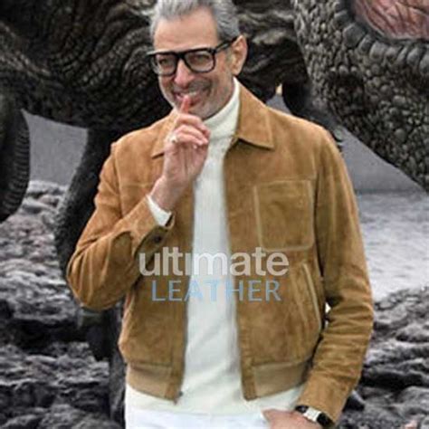 Ian Malcolm Jacket Jurassic World Jeff Goldblum Suede Jacket