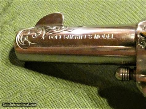 Cased And Master Engraved Colt Sheriffs Model 45 Black Powder Frame