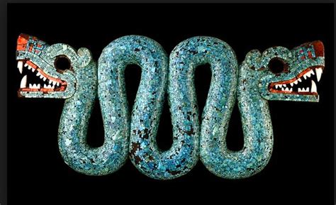 Serpiente Azteca 1500 Ad Madera Turquesa En Diversas Culturas La