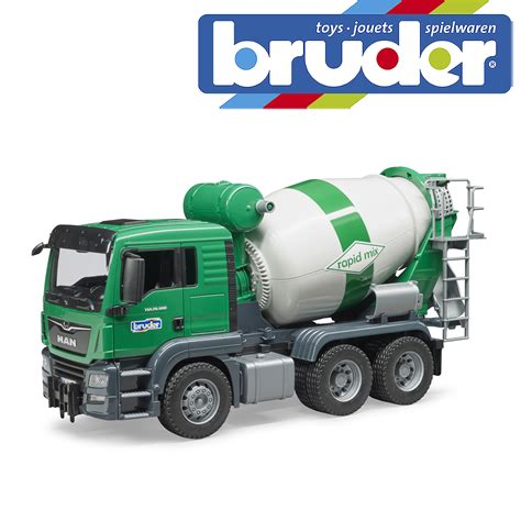 Bruder Man Tgs Cement Mixer Construction Truck Kids Toy Model Scale 1