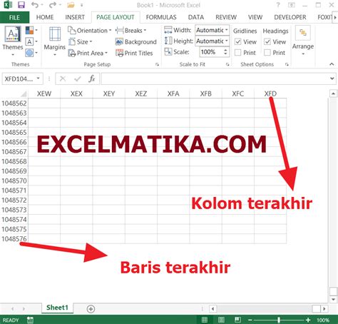 Berapa Jumlah Maksimum Kolom Baris Dalam Lembar Kerja Excel Blog My