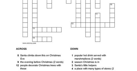 Complete your quiz offer with 100% accuracy and get credited. Christmas Crossword Puzzle Answers at http://www.elcivics ...