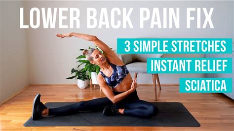 How To Fix Lower Back Pain 3 Must Do Stretches Instant Relief Youtube