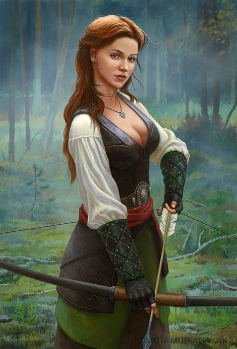 davina la arquera normanda female archer warrior woman fantasy characters