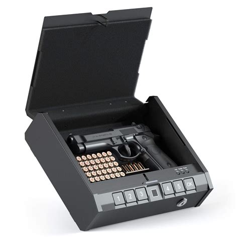 buy biometric safe for pistols fingerprint safe box for 2 hands quick access hand lock box