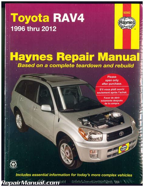Haynes Toyota Rav4 1996 2012 Auto Repair Manual