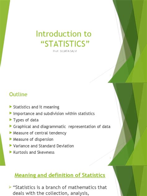 Introduction To Statistics Pdf Statistics Data