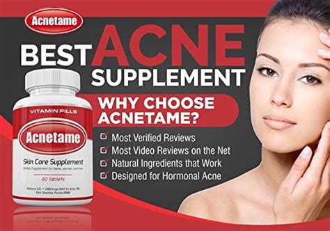Proper nutrition supplementation can go a long way for our health and our skin. Acnetame- Vitamin Supplements for Acne Treatment, 60 ...