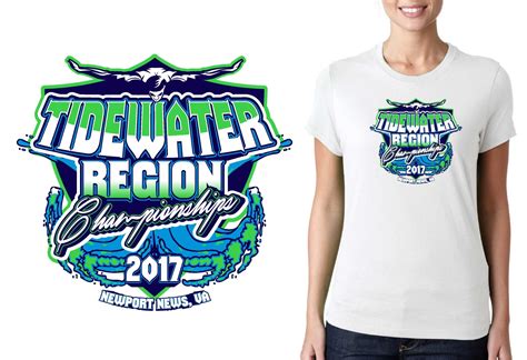 Swimming T Shirt Logo Design Tidewater Region Championships By