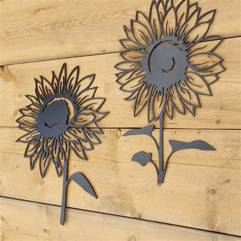 Metal Sunflower Sunflower Flower Wall Art Decoration Etsy