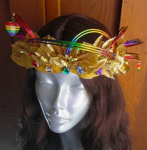 Rainbow Gold Garland Crowns