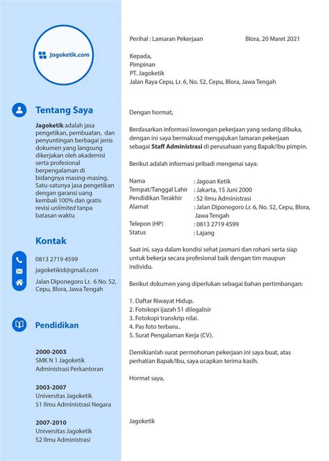 19 Download Template Resume Lamaran Kerja Templat Resume Desain Riset