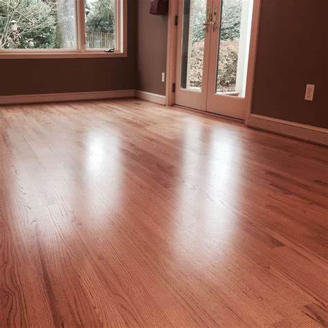 Refinished Red Oak Flooring With 2parts Of Golden Oak And Part Of