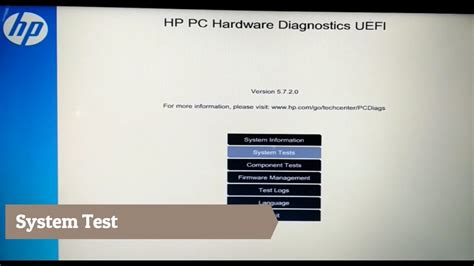 Hp Pc Hardware Diagnostics Uefi Youtube