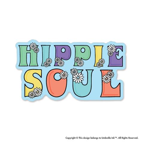 Hippie Flower Soul Hippie Sticker Car Bumper Decals Etsy