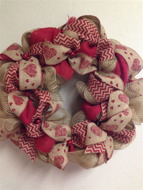 Burlap Valentines Day Wreath At Fairoakes Sisters