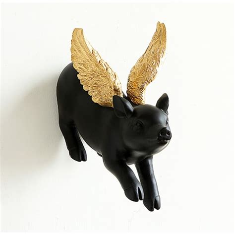 Home gallery favourites posts shop about. Wing Decor | Cute Flying Pig Resin Figurine
