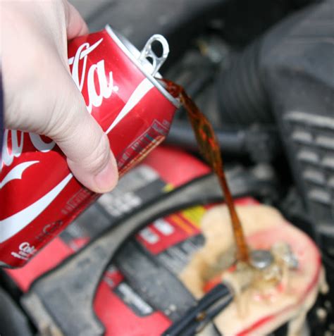 Then use the old toothbrush or wire brush to scrub all the corrosion that may be on the battery terminals. Cleaning a Corroded Car Battery with Coca-Cola - News ...