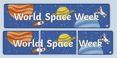 Space Week Banner Easy To Print Twinkl Teacher Made