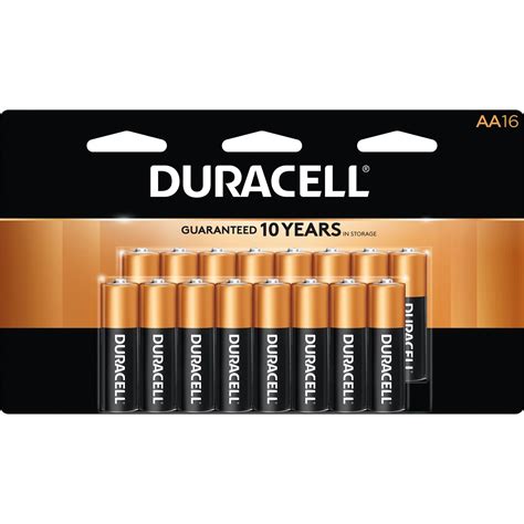 Duracell Coppertop Alkaline Aa Battery Mn1500 16 Each Quantity