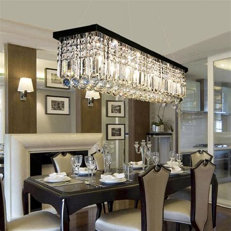 Maybe you would like to learn more about one of these? Rectangular Crystal Chandelier - Dining Room Pendant Light ...