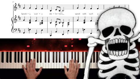 Spooky Scary Skeletons Piano Sheet Music Youtube