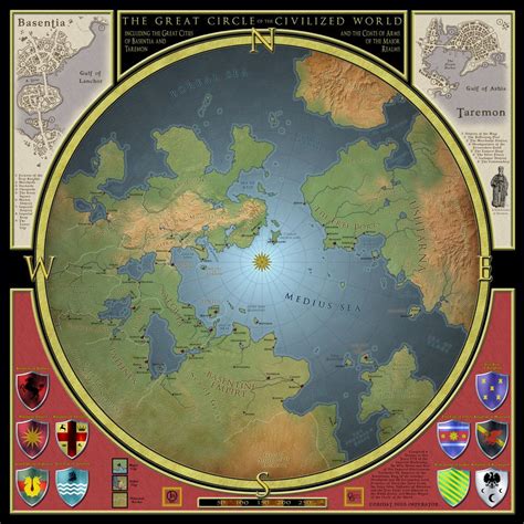 Circle Of The World Fantasy Map Fantasy World Map Imaginary Maps