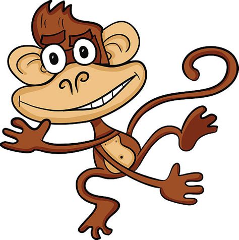 Cartoon Monkey Waving And Dancing Stock Photos Pictures And Royalty Free