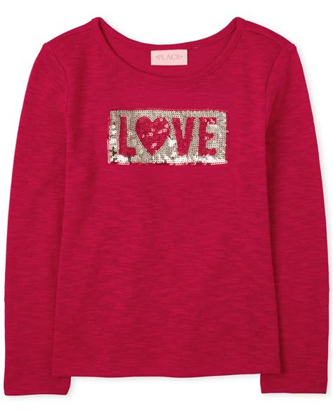 Girls Valentines Day Long Sleeve Love Cozy Lightweight Sweater