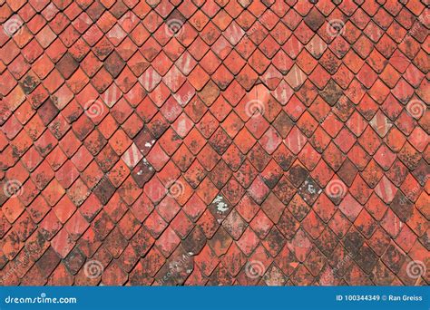Red Roofing Tiles Texture Stock Image Image Of Rhombus 100344349
