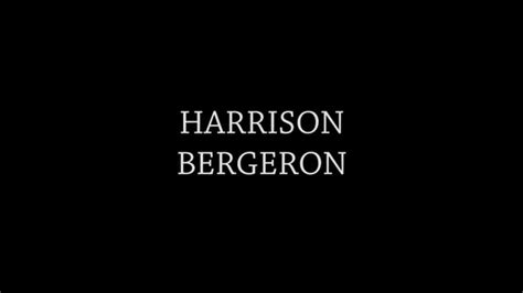 Harrison Bergeron Book Trailer Youtube