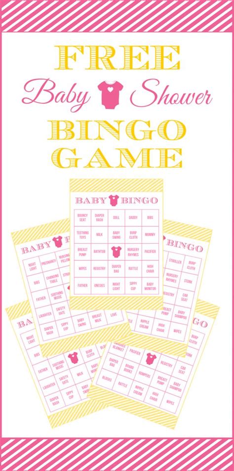 I have also made a set of bingo cards in neutral yellow color so you can use that if you do not know or. Free Baby Shower Bingo Printable Cards for a Girl Baby ...